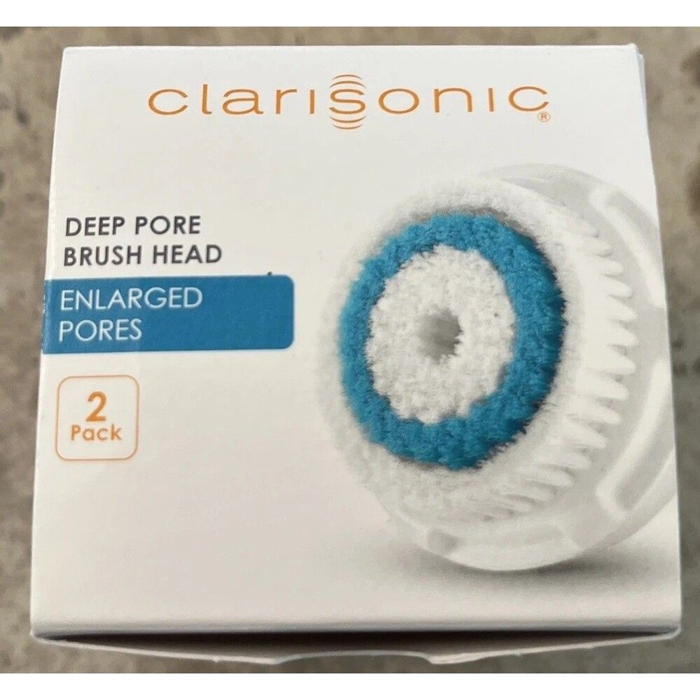 Clarisonic Replacement Brush Head For Deep Pore Cleansing Enlarged Pores 2 Pack